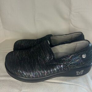 Alegria Keli Slip On Leather Shoe Clogs Slip Resistant Nurse